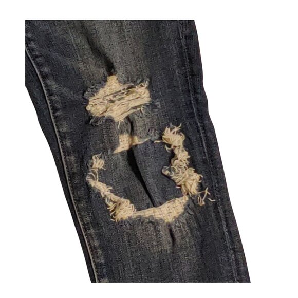 American Eagle High Rise Jegging Women Size 0 Short Dark Wash Stretch Distressed - Picture 12 of 12